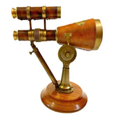 8 inch Nautical Antique Double Barrel Telescope Brass Telescope